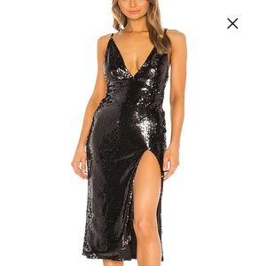 Revolve Black Sequin Dress